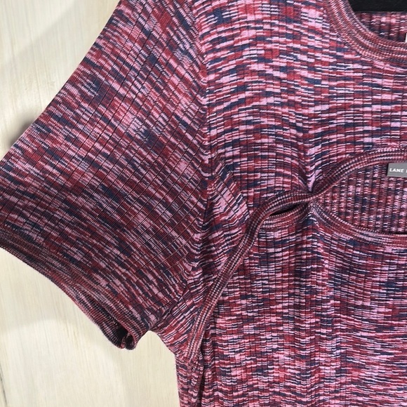 Lane Bryant Lightweight Purple and Red Knit Dress with Peekaboo at Chest - Picture 3 of 8